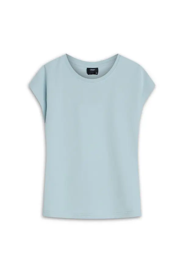 Miętowy dziecięcy dziewczęcy t-shirt