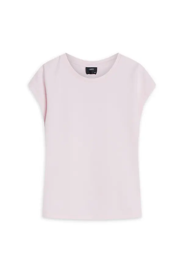 Jasnoróżowy dziecięcy dziewczęcy t-shirt