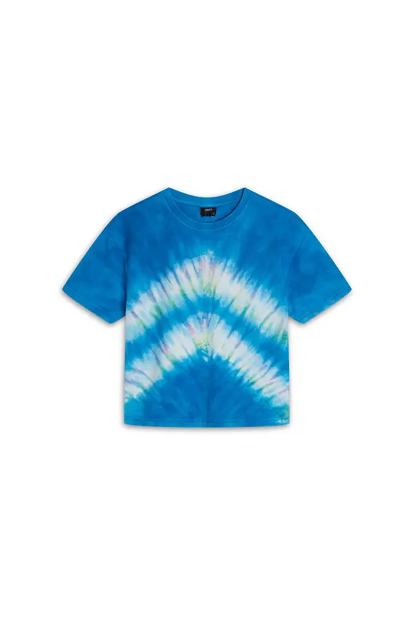 Niebieska dziecięca koszulka tie die