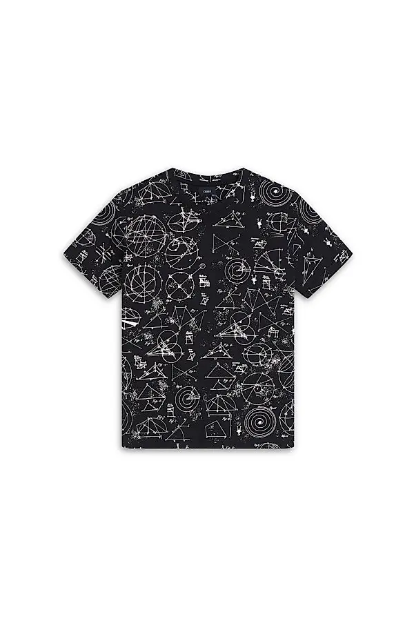 Czarny dziecięcy t-shirt z nadrukiem