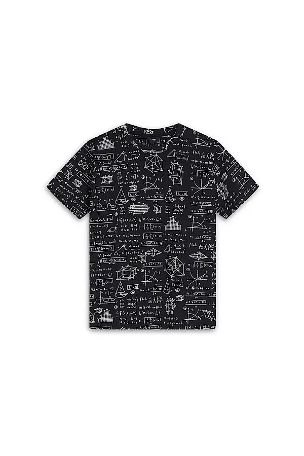 Czarno-biały dziecięcy t-shirt z nadrukiem