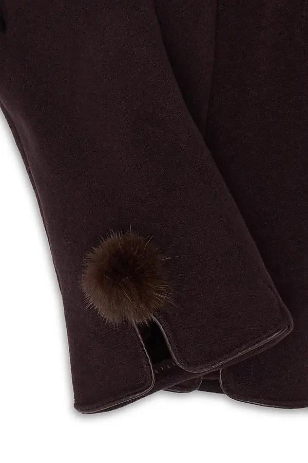 Brązowe eleganckie damskie rękawiczki