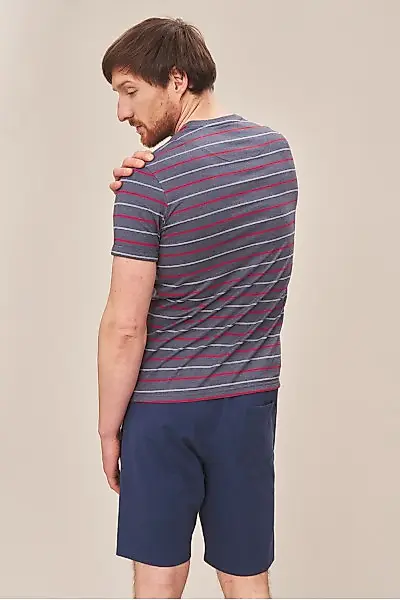 Kolor Denim melanż-czerwony